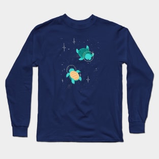 Slow Turtle Swim In The Space Long Sleeve T-Shirt